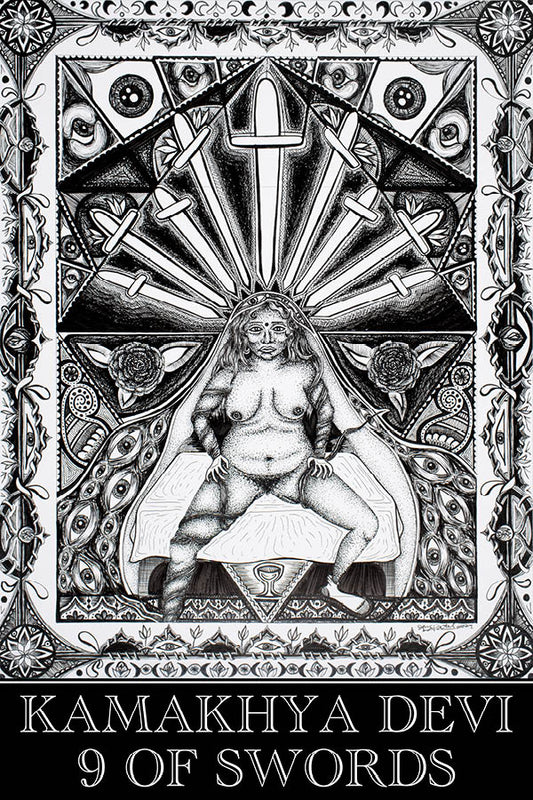 16 x 20 Fine Art Print: Kamakhya Devi/9 of Swords